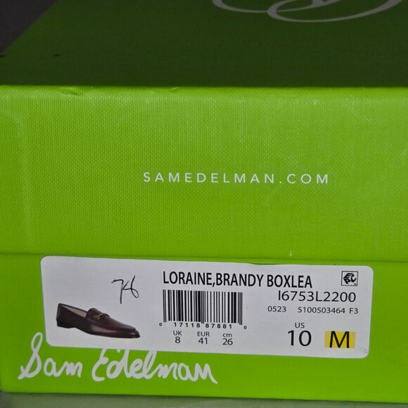 Sam Edelman Women's Loraine Brandy Boxlea Loafers Flats Size 10 - Picture 6 of 6